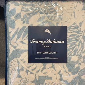 Tommy Bahama queen quilt set brand new